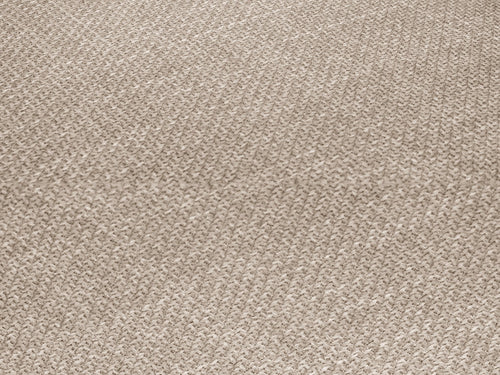 Micadoni Panoramische hoekbank links Ruby 7-zits, structurele stof, beige - 273x366x69cm