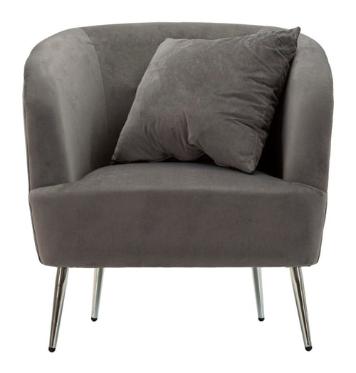Mauro Ferretti fauteuil - 73x66x78 cm - grijs/zilver