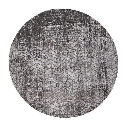 Louis De Poortere vloerkleed Harlem Contrast - zwart - 140x140cm - vtwonen shop