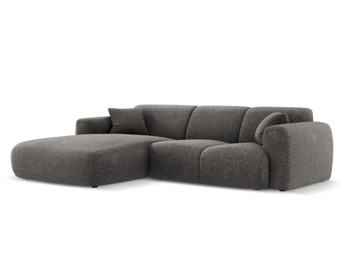 Cosmopolitan Design linker hoekbank Nolio 4-zits, chenille, grijs - 170x260x72cm