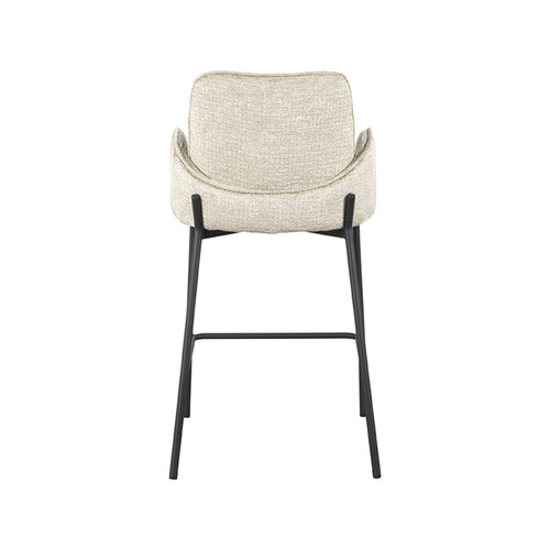 LABEL51 Barstoel Joni - Beige - Zithoogte 63cm - Set van 2