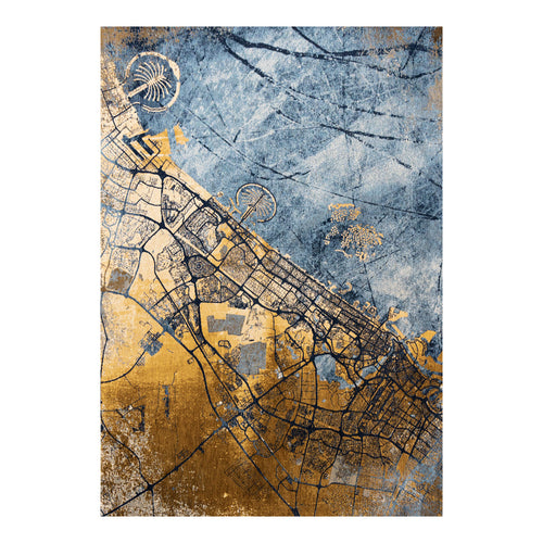 Louis De Poortere vloerkleed Gold Sea - multicolor - 100x140cm