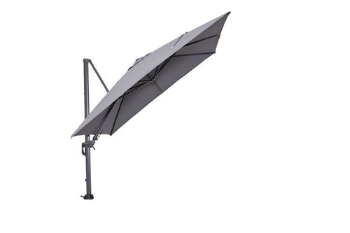Hawaii parasol - 300x300 cm - carbon black - licht grijs - vtwonen shop