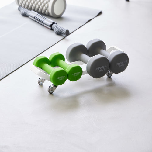Yamazaki Tower Dumbbell rek op wielen - Wit