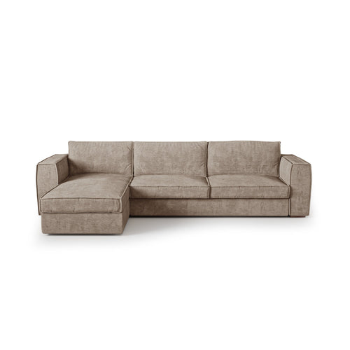Premium Interiors - Hoekbank (links) MIKA - zacht aanvoelende geweven stof mol 292cm