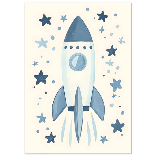 Artfulprints  Avontuurlijke ruimtevaart   poster A4 21x29.7 cm - vtwonen shop