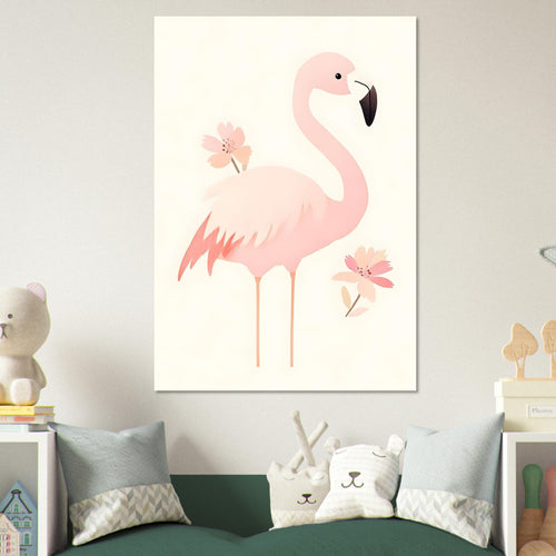 Artfulprints  Tropische flamingo   poster A4 21x29.7 cm - vtwonen shop