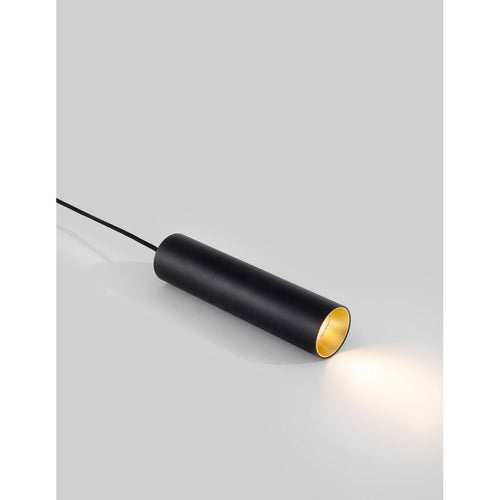 Merano Hollywood Slanke Pendel Plafondlamp Sandy Zwart Aluminium LED GU10 1x10W