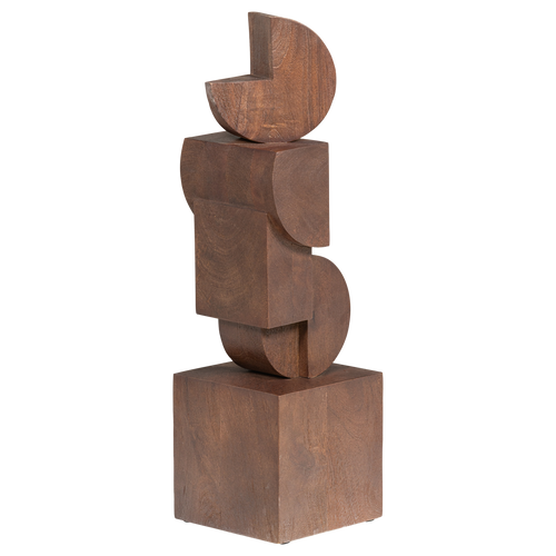 WOOOD sculptuur ornament Draxa - Hout - Bruin - 61x18x18