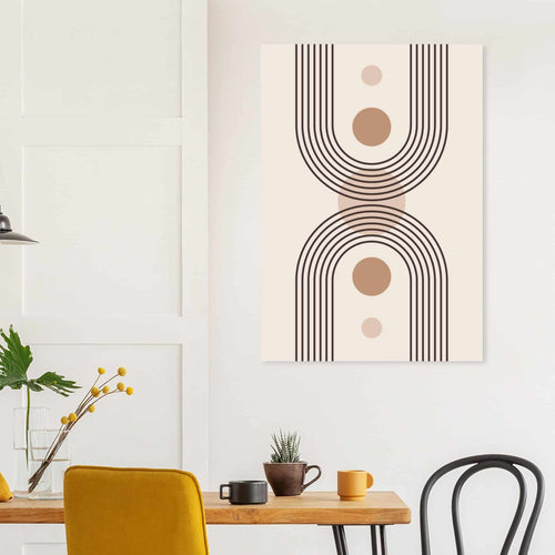 Artfulprints Poster met Lijst Boho – Central calm   - 30x40 cm - Grijs