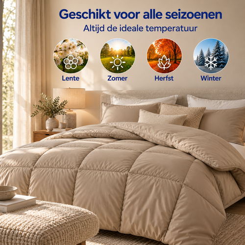 Ten Cate wasbaar dekbed 200x200 - taupe