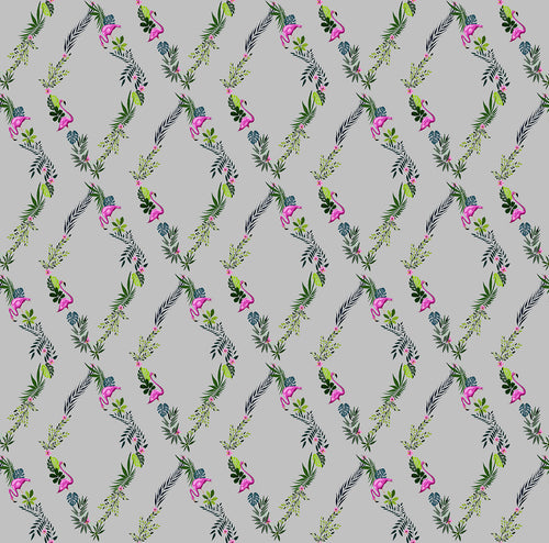 Walls4You behang tropische planten grijs en groen - 53 cm x 10 m - 640107 - vtwonen shop