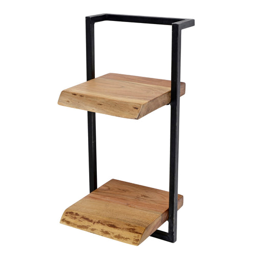 Giga Meubel Wandplank Edge - Naturel Acaciahout - 30x25x65cm - vtwonen shop