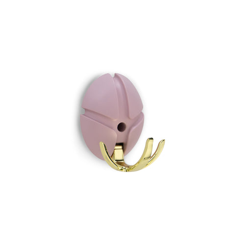 Spinder Design kapstok Tick - Pale Pink / Goud - 3 haken - vtwonen shop