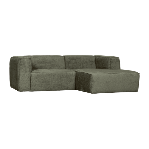 WOOOD chaise longue bank rechts Bean - Structure Velvet - Moss - 73x254x178 - vtwonen shop