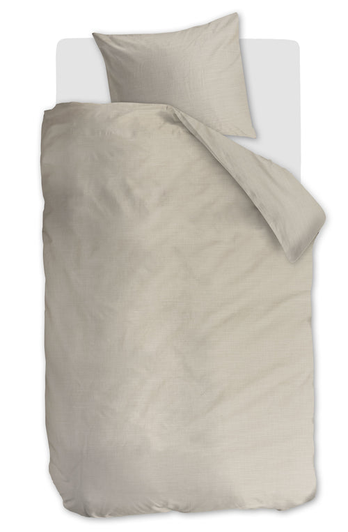 vtwonen Dekbedovertrek Cozy Slub - 140 x 220 cm - Zand