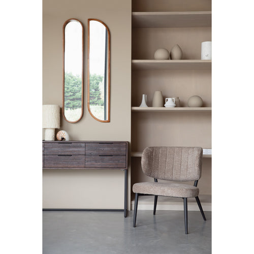 Housecraft Living Nyko Spiegel/ Wandspiegel Ovaal Hout 120x24 cm Bruin - vtwonen shop