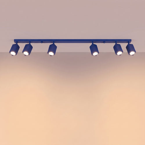 Sollux Lighting Plafondlamp RAYO 6L ultramarijn - 117x6x16,5cm