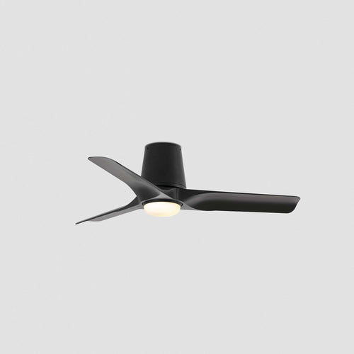 Faro Hey Tube Kleine plafondventilator met 3 bladen, matzwart met licht, 2700 - 4000 - 6000K, Tuya Smart System