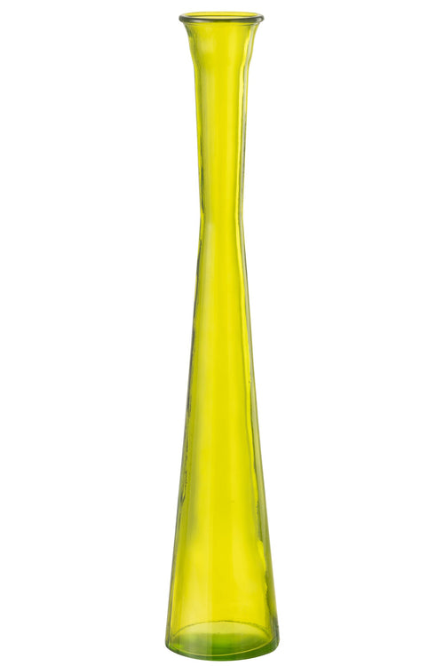 J-Line vaas Tube - glas - geel - 51 cm hoog