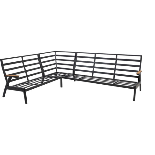 Lesli Living loungebank Florence - antraciet - 200x85x94cm