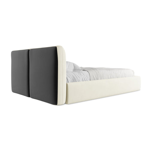 LaMiaSofa Bed met opbergruimte Milano - chenille stof - beige - 160x228x82
