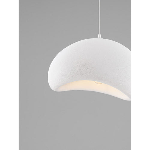 Nova Luce AERE 50 cm koepelvormige hanglamp voor plafondmontage, steenwit, E27, 1x12W