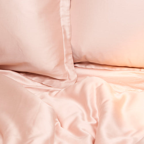 Coco & Cici - Eco Bamboe Dekbedovertrek Powder peach - 140x200 + 1 kussensloop 60x70