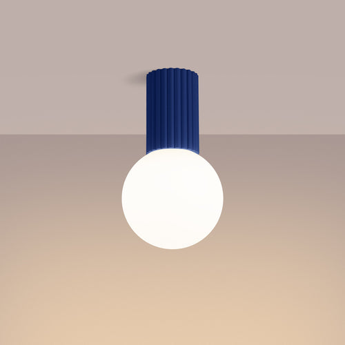 Sollux Lighting Plafondlamp HALO ultramarijn IP44 - 12x12x21cm