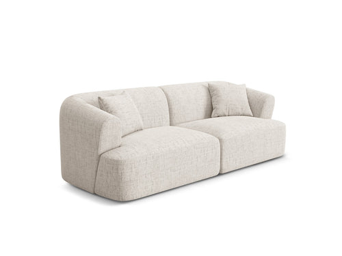 Cosmopolitan Design Modulaire bank Campi 3-zits, structurele stof lichtbeige - 90x220x70cm