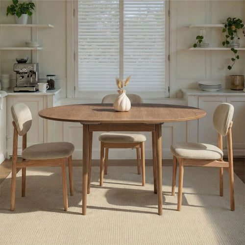 Calicosy - Ronde uitschuifbare eettafel KLARA - 100x100x75 cm