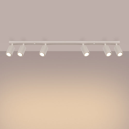 Sollux Lighting Plafondlamp KARBON 6L beige - 117x6,5x16,5cm