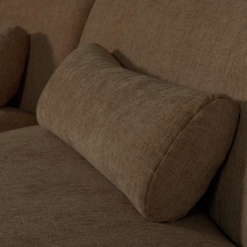 WOOOD half ronde bank 4-zits Batavier - Polyester - Velvet Bruin - 74x254x122 - vtwonen shop