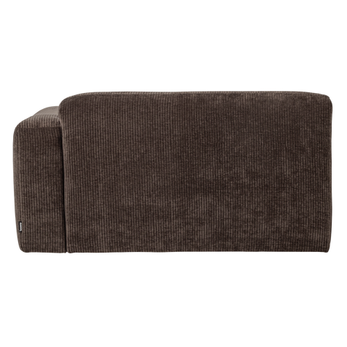 WOOOD 1,5-zits bank arm rechts Mojo Base - Rib - Bruin - 74x145x97