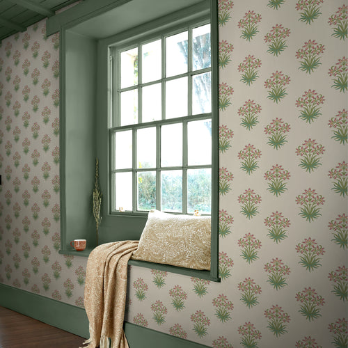 William Morris at Home Vliesbehang - Hyacinth Flower Pink Cedar