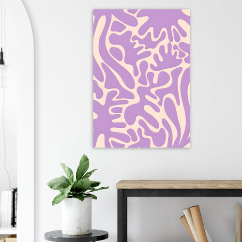 Artfulprints Poster met Lijst Matisse – Purple flora   - 70x100 cm - Paars