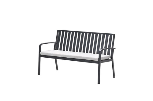 Pisa parkbank - aluminium - carbon black - valley sand