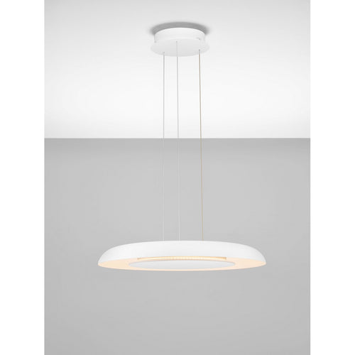 Nova Luce EPOS Dome hanglamp voor plafond, zandwit, Triac dimbare LED, 38W 2100lm, 2700-3000-4000K kleurtemperatuur.