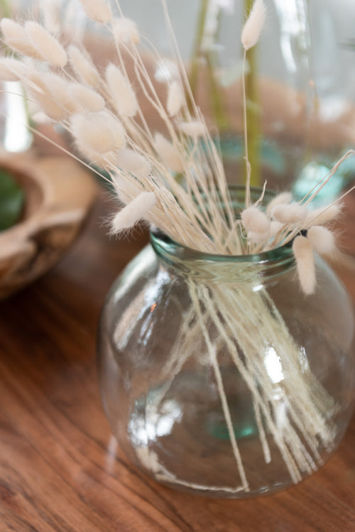 J-Line vaas - glas - transparant - Ø 21 cm - vtwonen shop