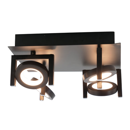 EGLO opbouwspot Trastanello - led - 4 lichts - zwart - vtwonen shop