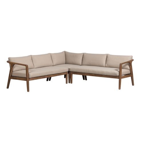 WOOOD loungeset Biam - Acacia Hout - Naturel - 67x227x227 - vtwonen shop