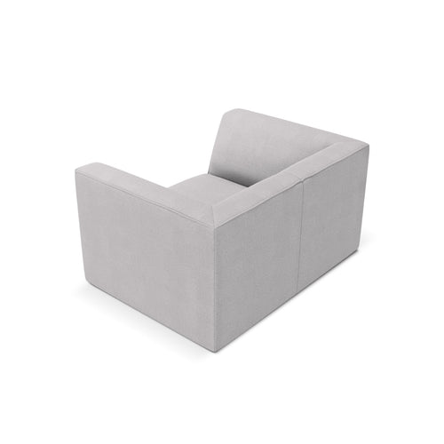 Cosmopolitan Design - Fauteuil Siena structurele stof lichtgrijs - 92x120x69cm