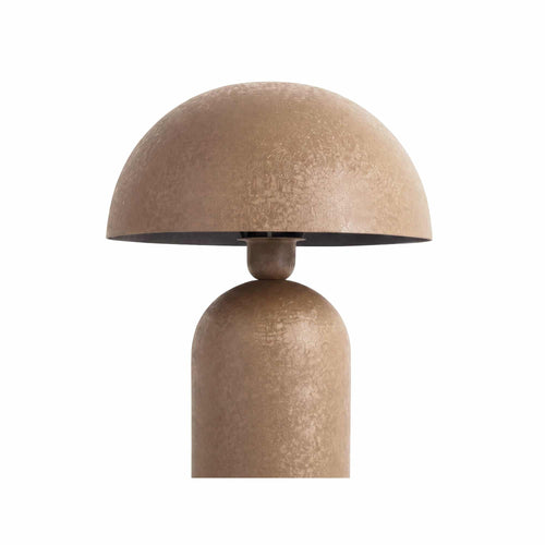 Leitmotiv tafellamp Boaz - bruin - Ø31cm