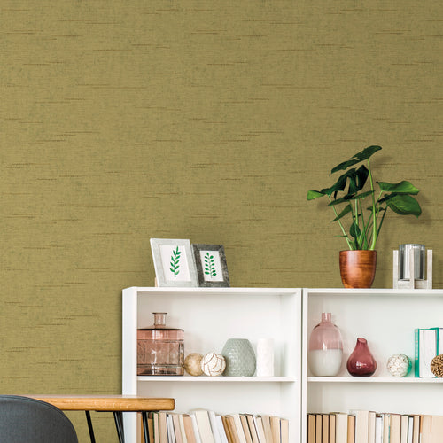 Sanders & Sanders behang geweven structuur mosgroen - 53 cm x 10 m - 640538 - vtwonen shop