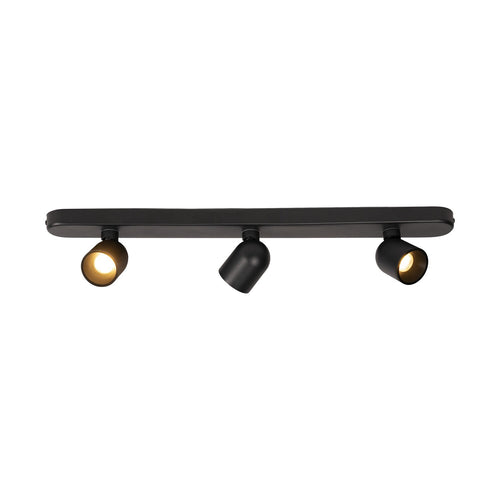 Atmooz plafondspot Nox 3 oval - zwart - 57 x 5 x H 3 cm - geïntegreerde led