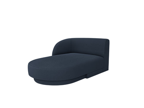 Micadoni linker meridiaan Miley 2-zits, boucle donkerblauw - 156x90x70cm