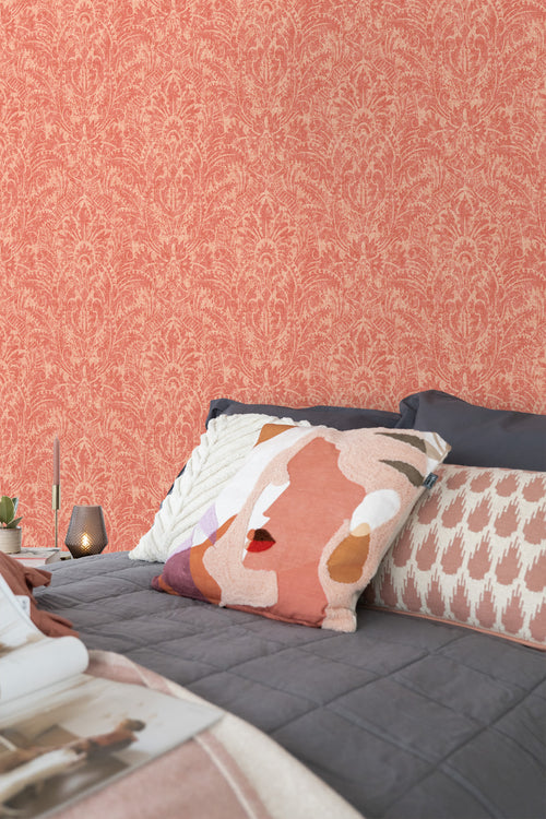 ESTAhome behang ornamenten zalm roze - 50 x 900 cm - 131617 - vtwonen shop