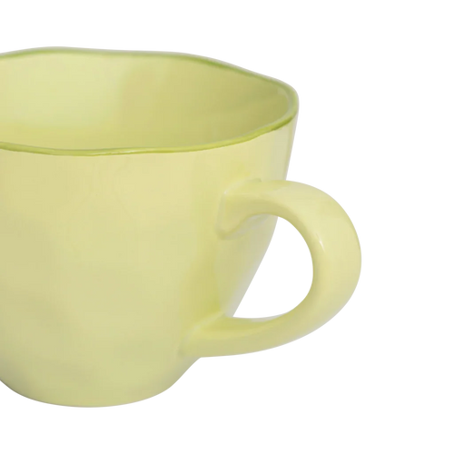 Urban Nature Culture Good Morning kopje Cappuccino/Tea sculpted - Pale Green - 11x8cm