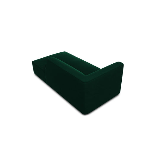 Cosmopolitan Design - Ligstoel rechts Siena flueel flessengroen - 181x93x69cm