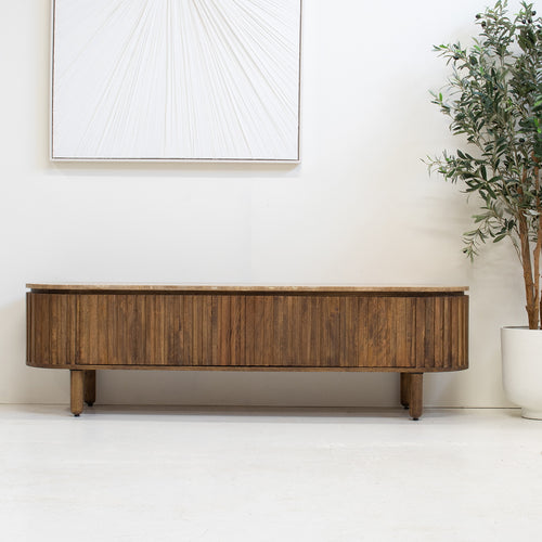 Giga Meubel Tv-Meubel Myra - Mangohout/Travertin - Bruin - 175cm - vtwonen shop